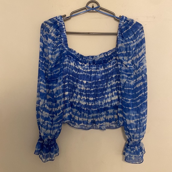 Blue Chiffon Top - Picture 2 of 2
